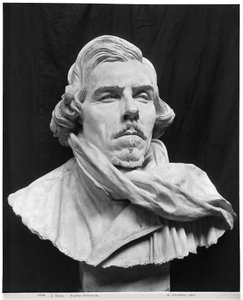 Buste van Eugene Delacroix (1798-1863) (gips)